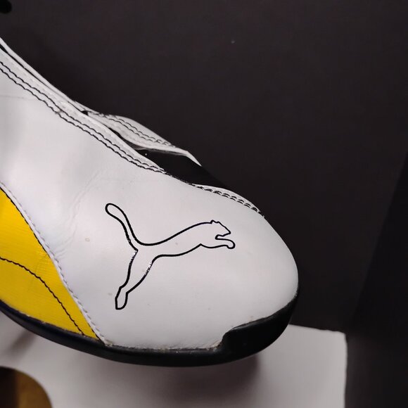 Puma Ducati Panigale 50 MG Leather Shoes Mens Size 13US White SpectraYellowBlack - Picture 9 of 13